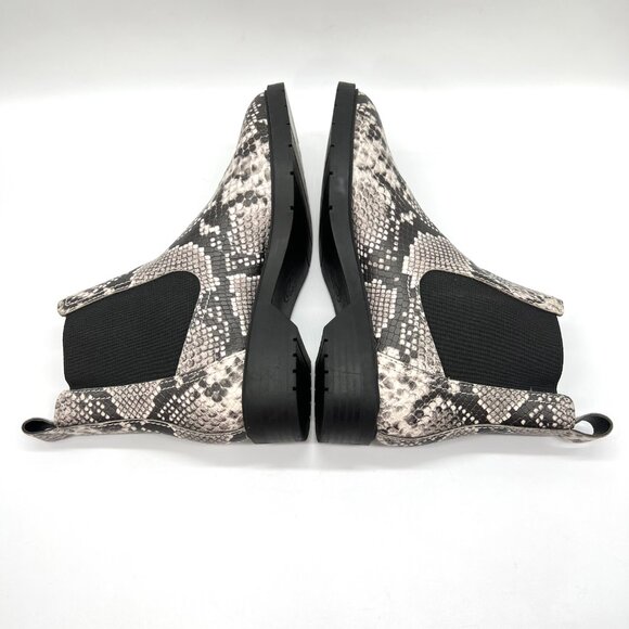 Treasure And Bond Womens 6M Black White Snakeskin Ankle‎ Boots Booties Shoes - Picture 8 of 13